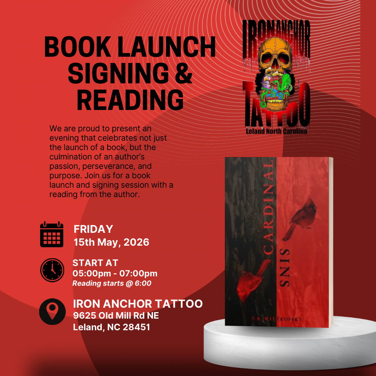 Cardinal Sins Book Launch & Signing