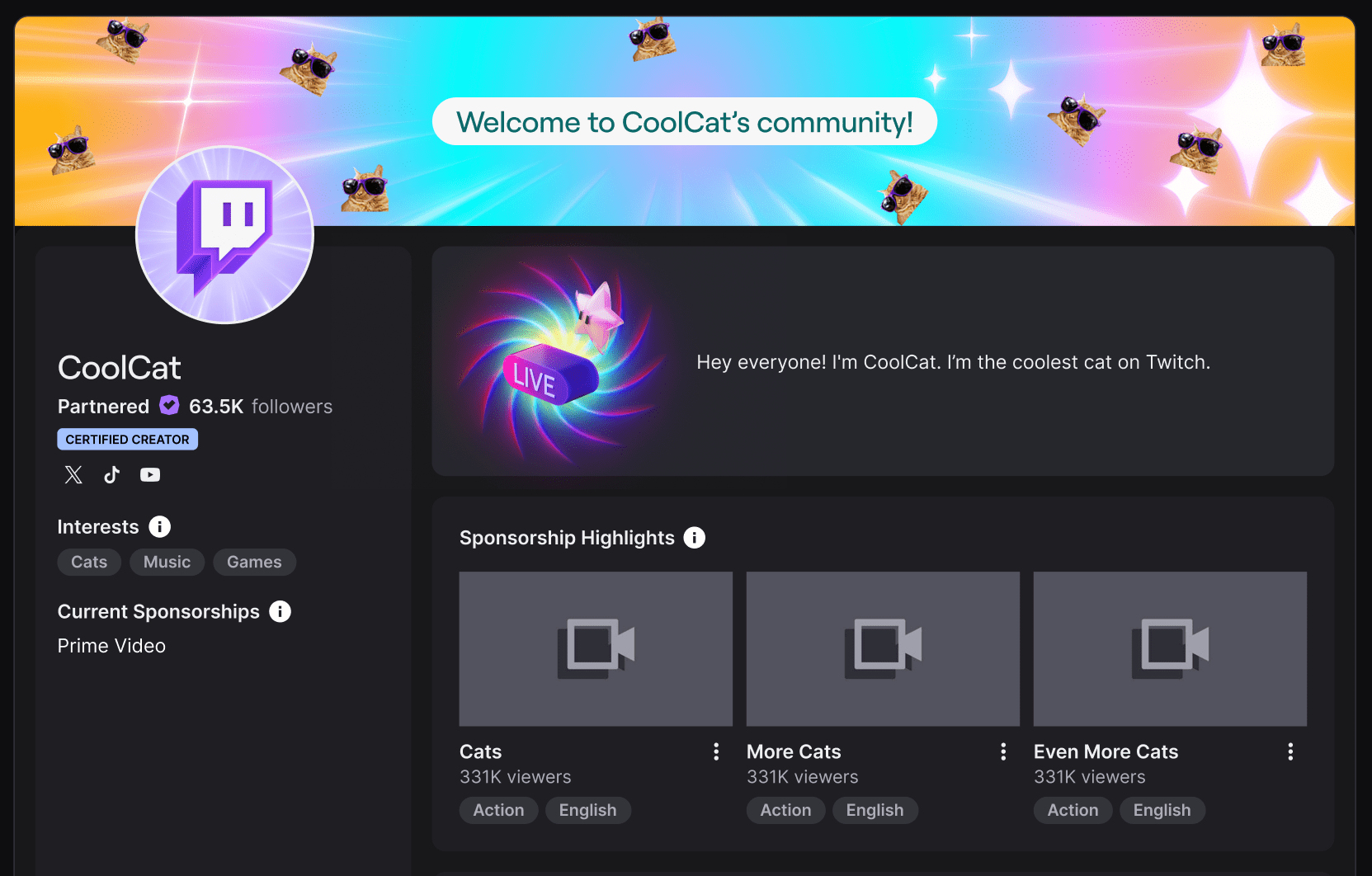 Twitch Sponsorship Dashboard showing brand campaign offers available to Affiliate creators