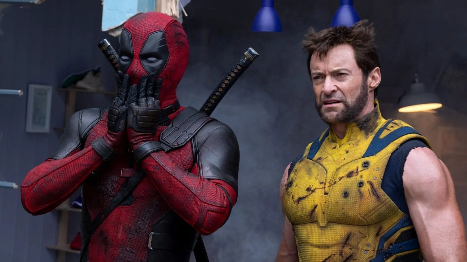 Deadpool and Wolverine movie key art showing Ryan Reynolds and Hugh Jackman