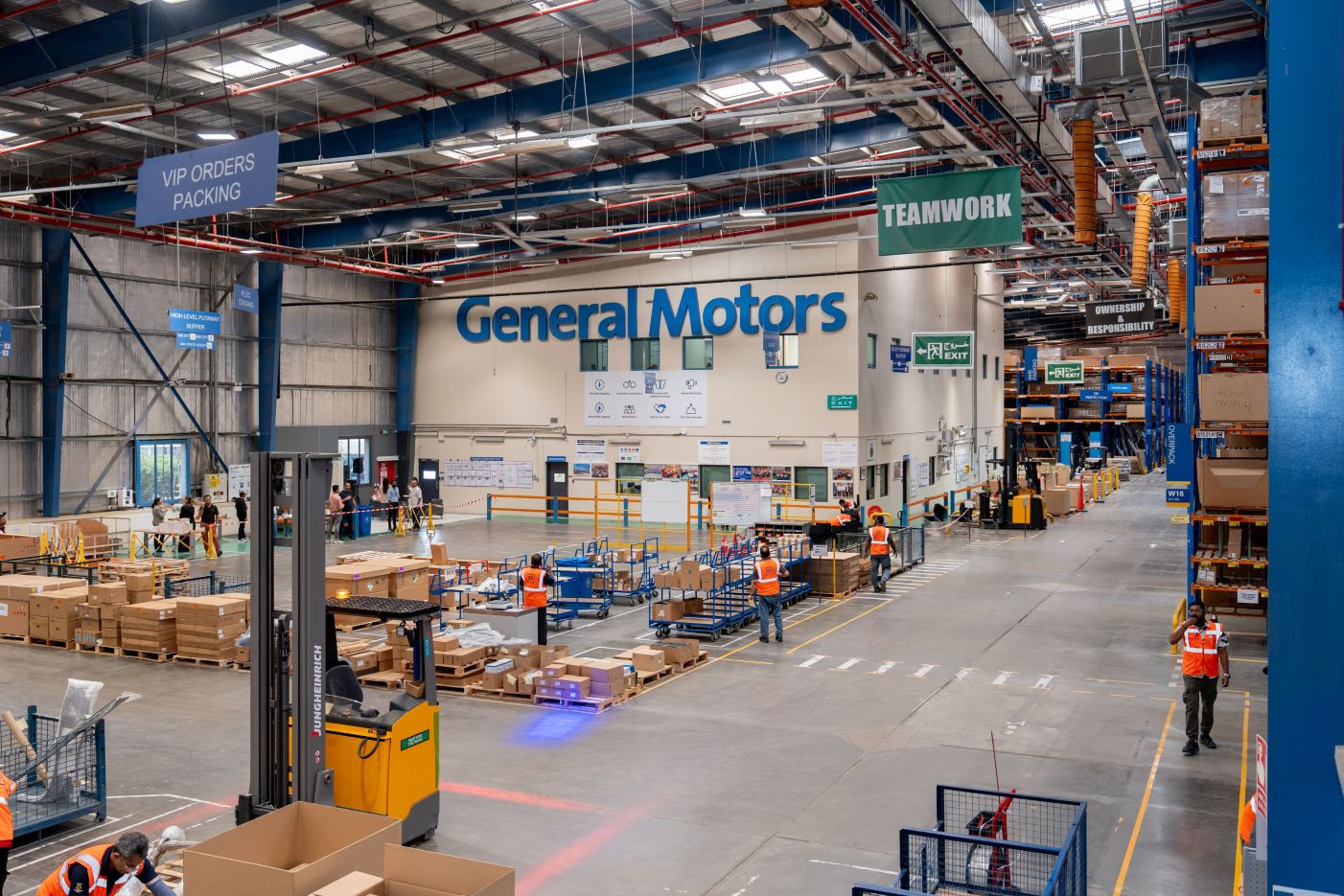 Interior of General Motors' Middle East parts distribution centre in Jebel Ali