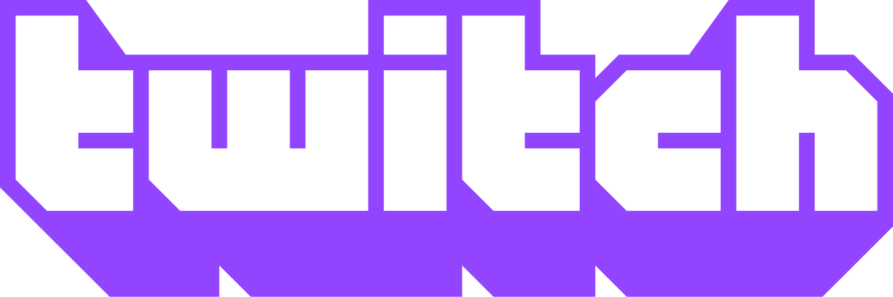 Twitch logo in the platform's signature purple glitch style