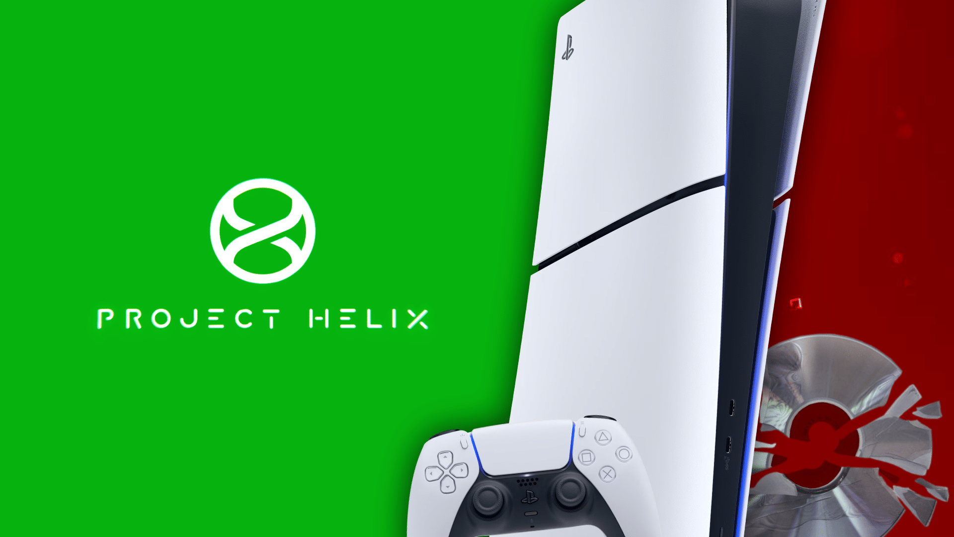 Project Helix disc-free PlayStation render referenced in the rumor