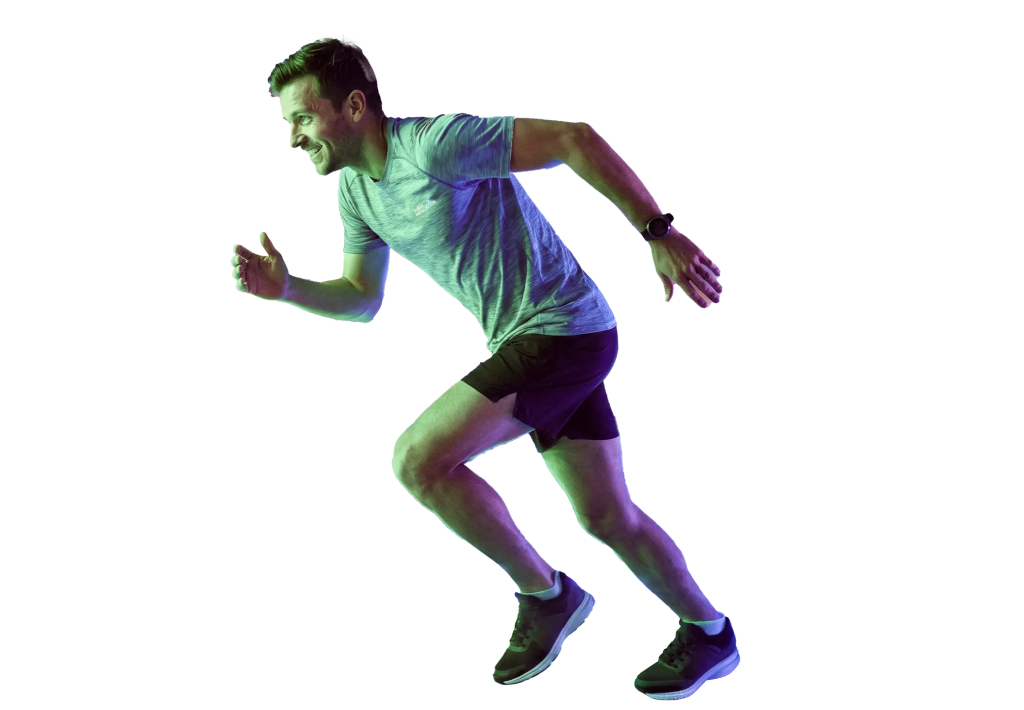 Runners complete laps on the free Dubai Mallathon indoor track at a Dubai mall