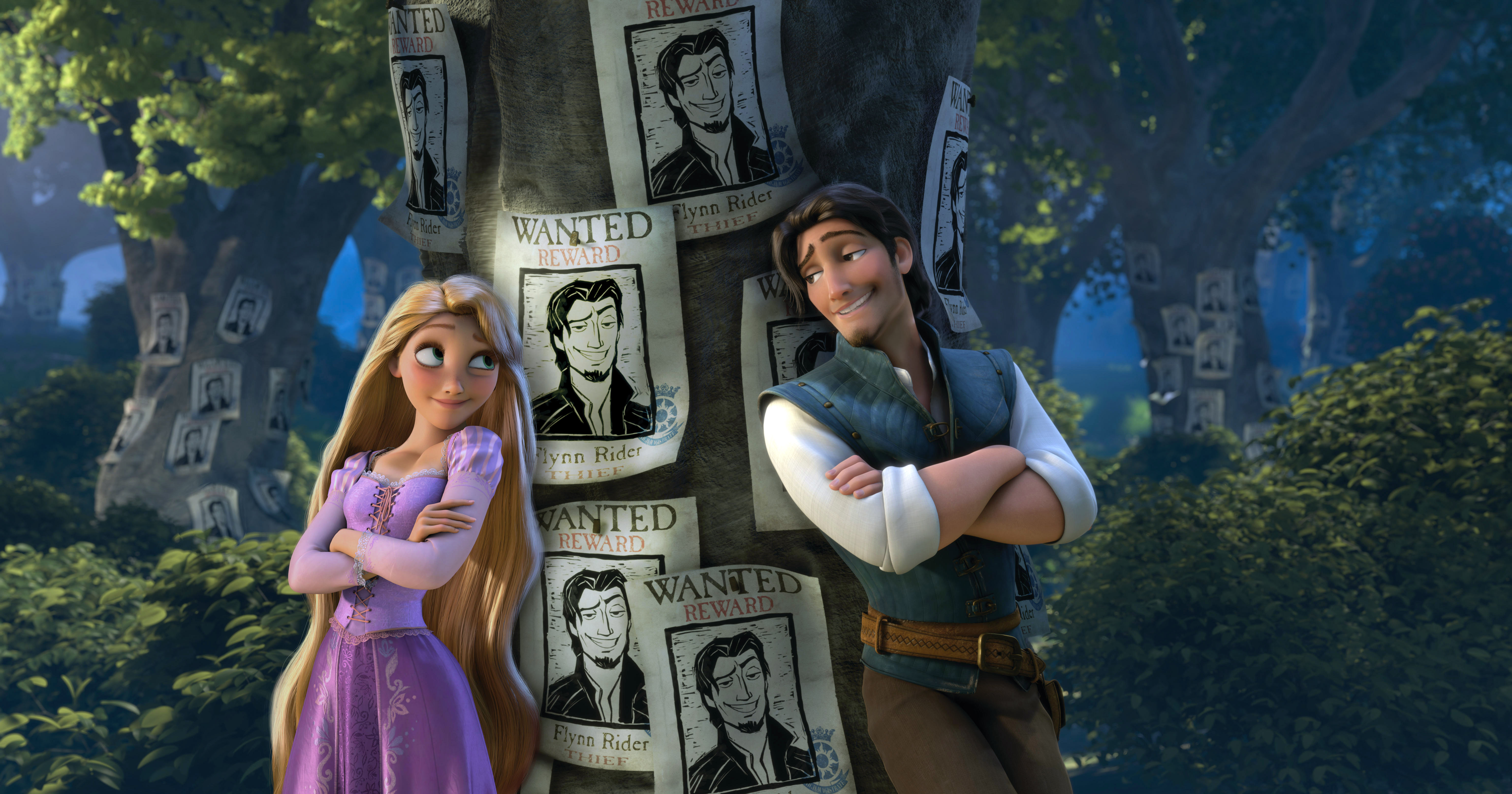 Rapunzel and Flynn Rider in the 2010 animated Tangled, the film getting a live-action remake
