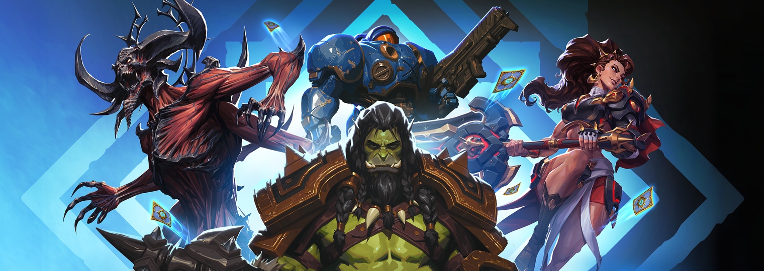 Blizzard promotional artwork for its fantasy and science-fiction game worlds