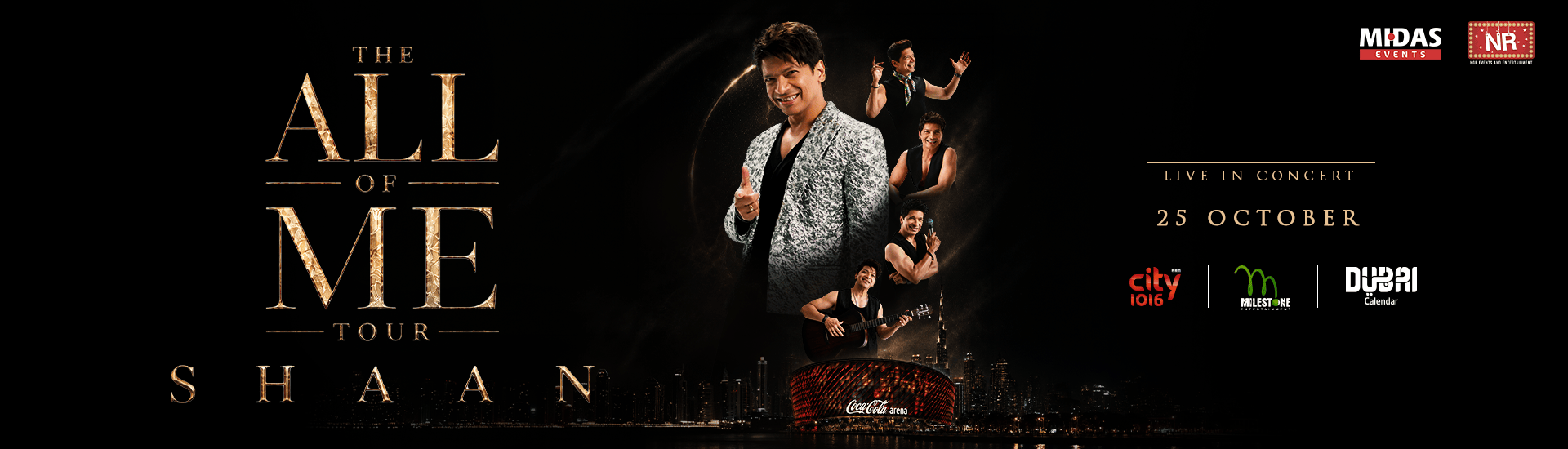 Shaan performing on the All of Me Tour in Dubai