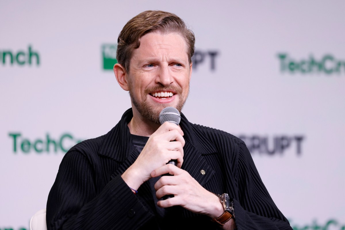 Matt Mullenweg speaking at a TechCrunch event