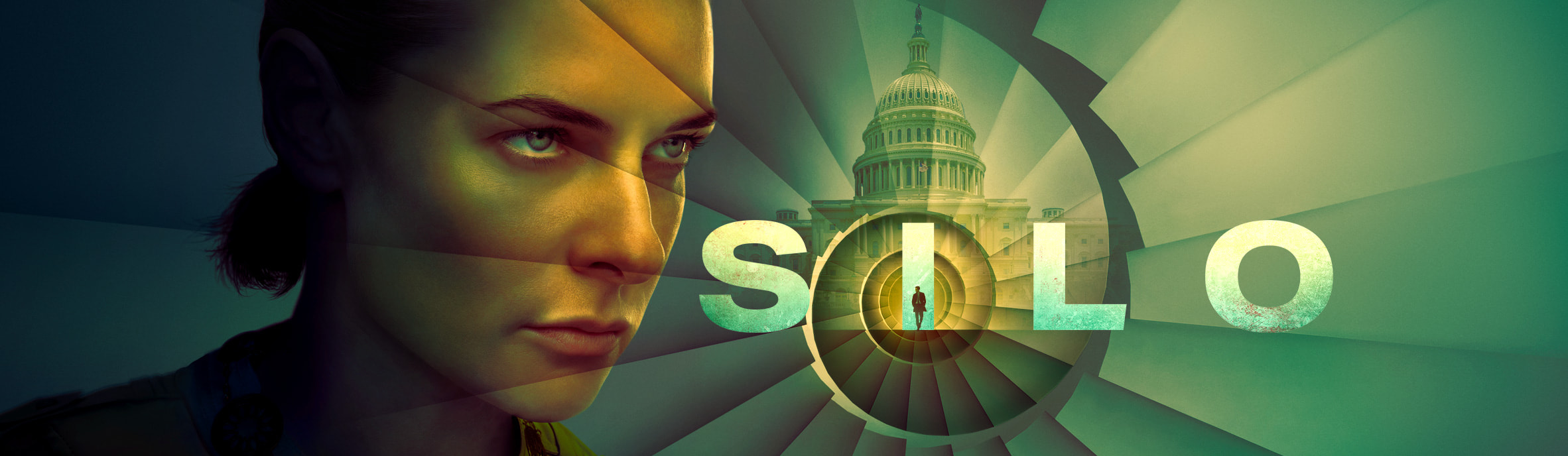 Silo season 4 key art with Juliette inside the underground silo