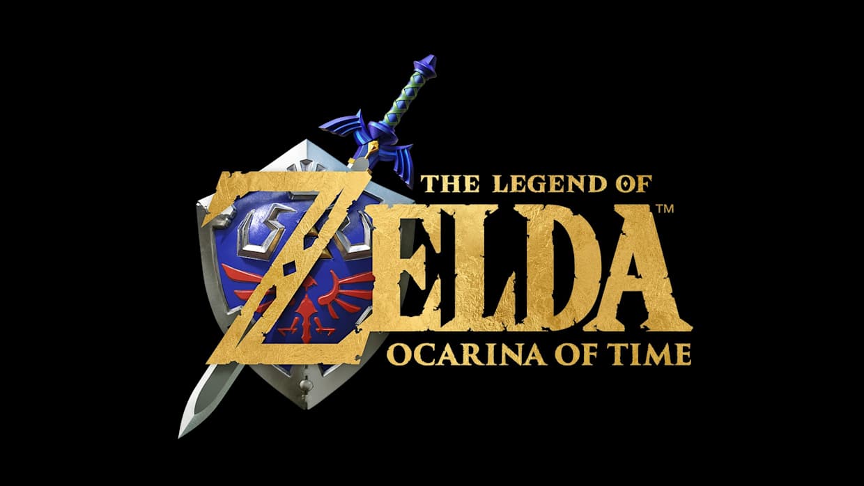 The Legend of Zelda Ocarina of Time remake official logo on black background