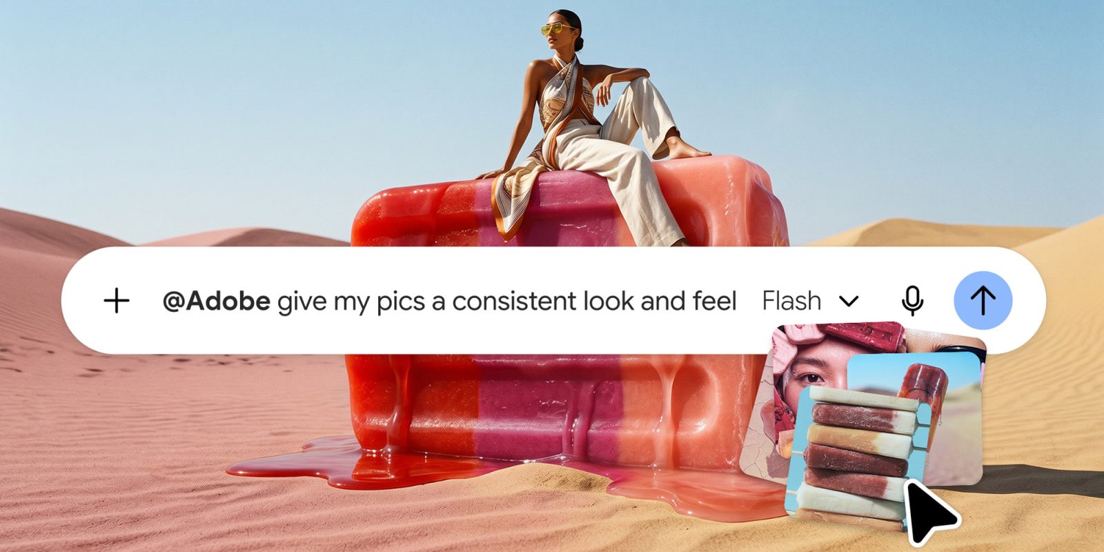 Adobe tools shown inside Google Gemini for consistent image editing