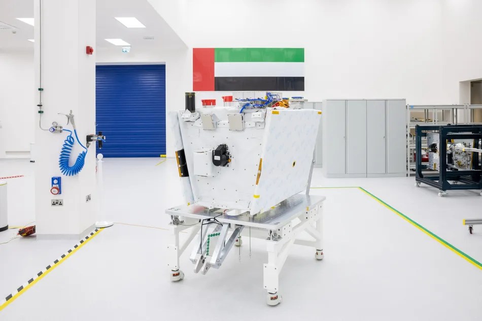 Satellite bus undergoing assembly at Orbitworks in Abu Dhabi