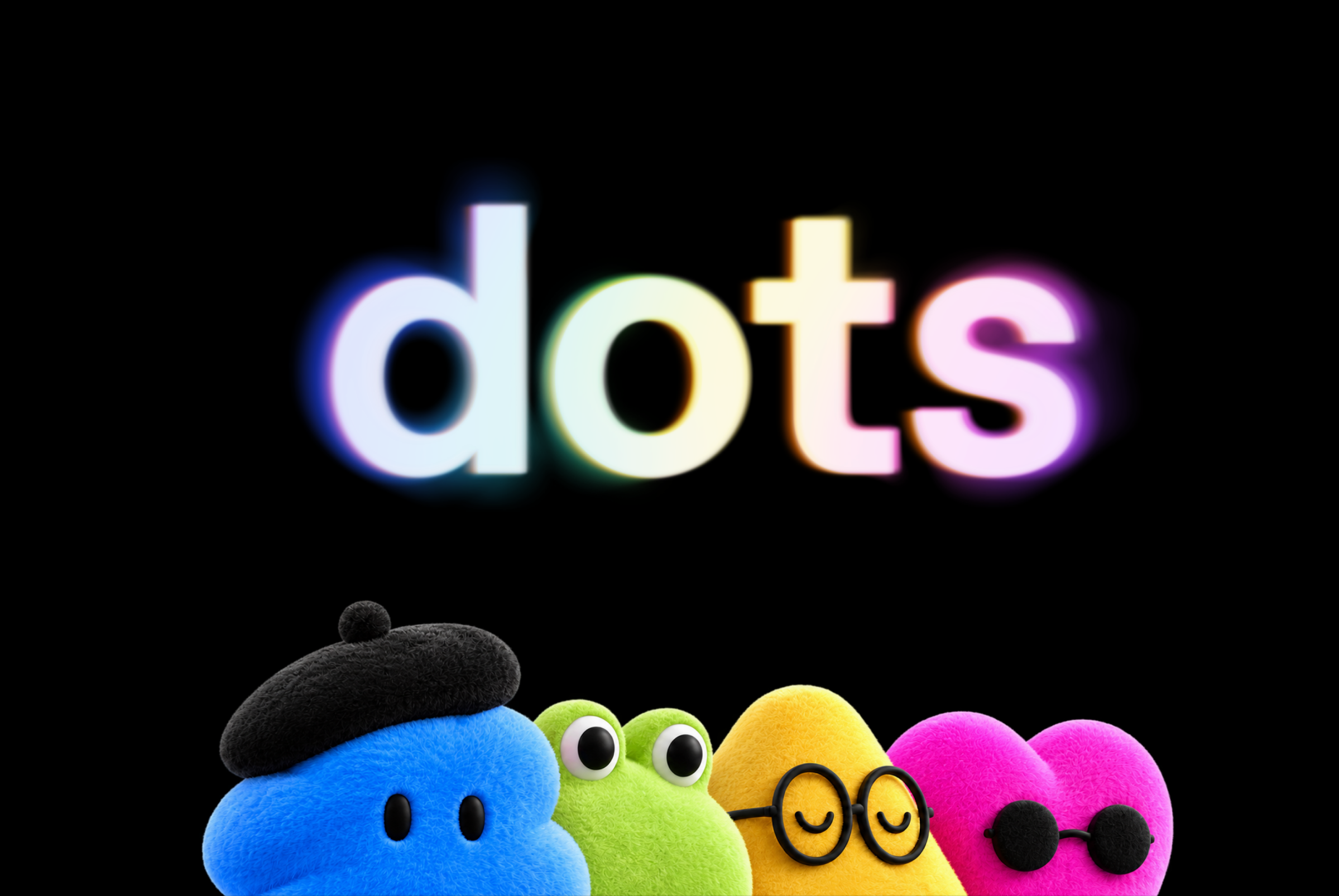 OpenAI Dots launch artwork with four colourful animated agent characters