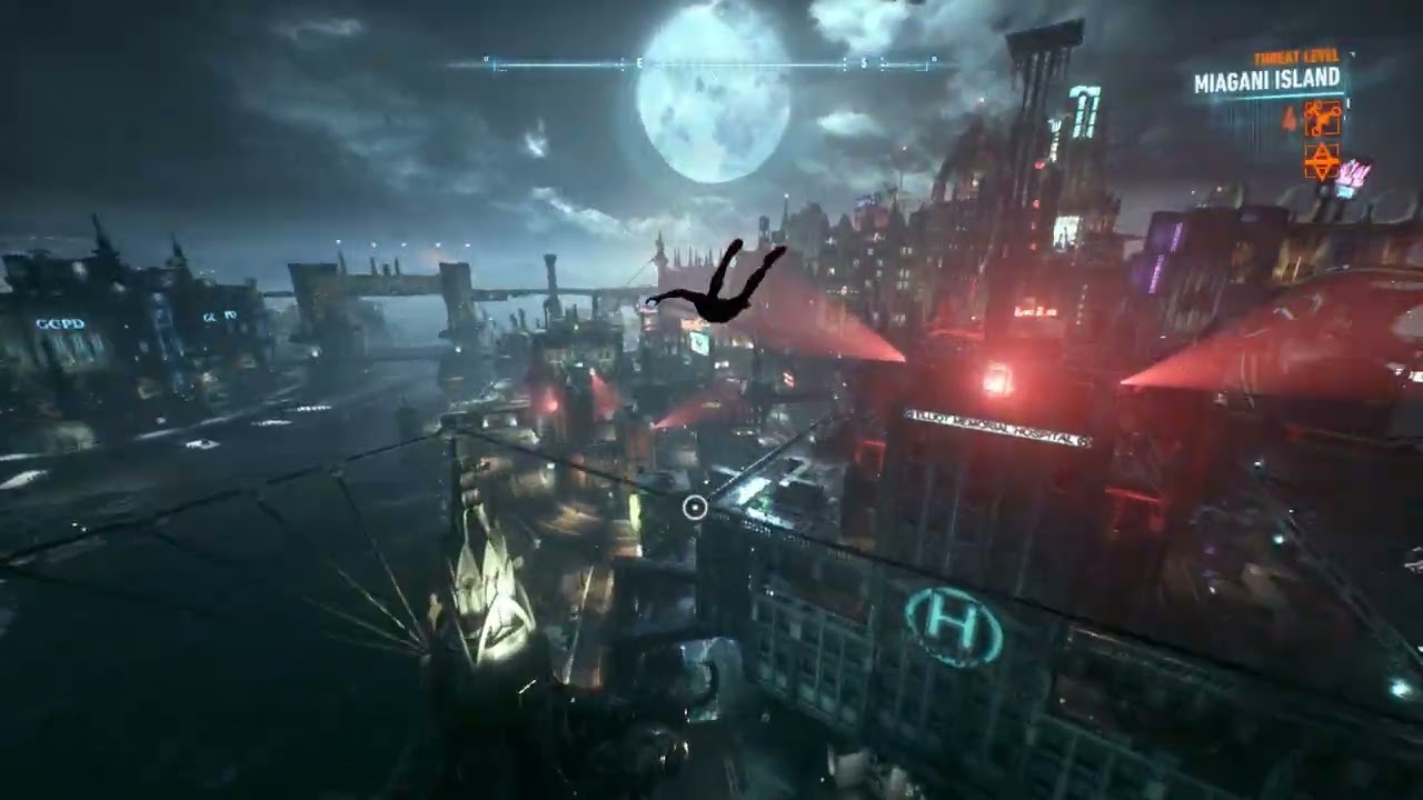 Nighttime Gotham gameplay frame from the ArkWeb demonstration video
