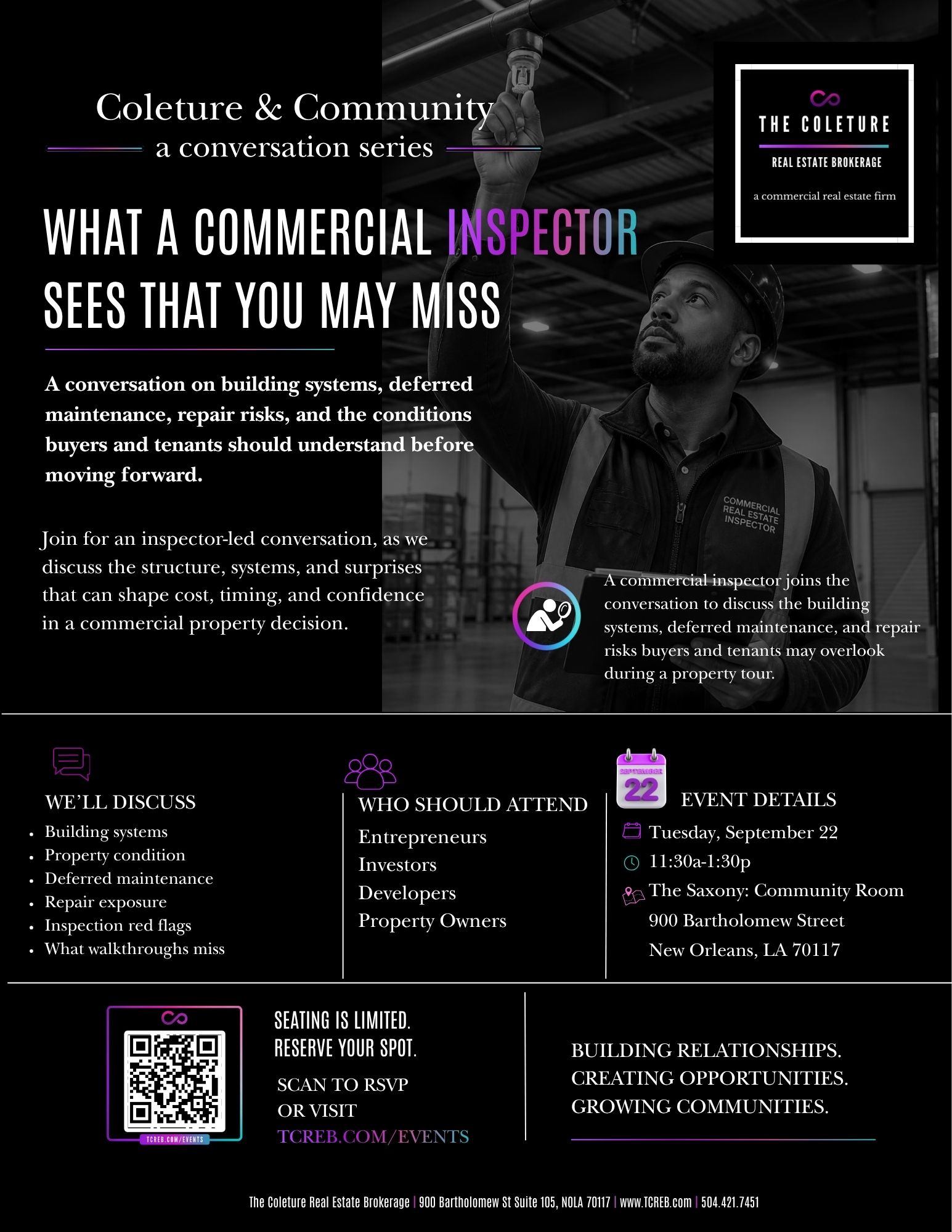 What a Commercial Inspector Sees That You May Miss event flyer