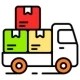 Cargo delivery truck carrying industrial supply boxes representing high-volume commercial scaling