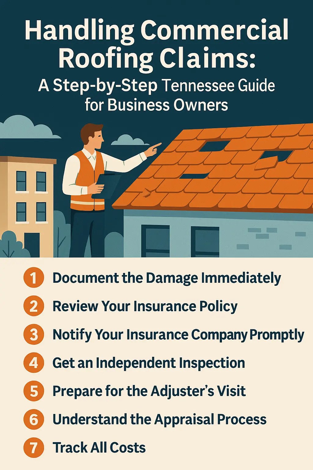 Commercial roofing claims in Tennessee guide