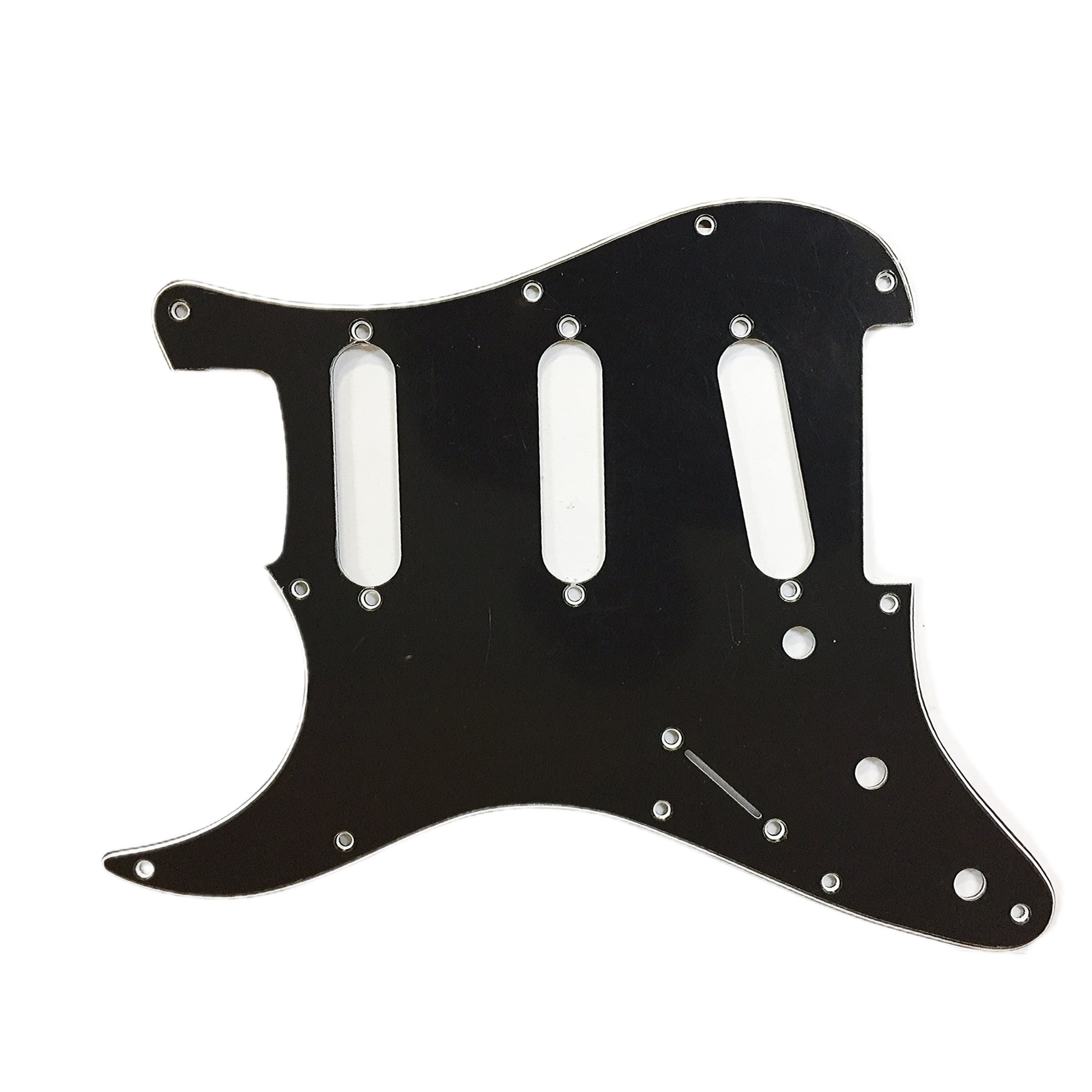 MS-PG30/LH Stratocaster 3 Ply (3S) Pickguards Black - B/W/B