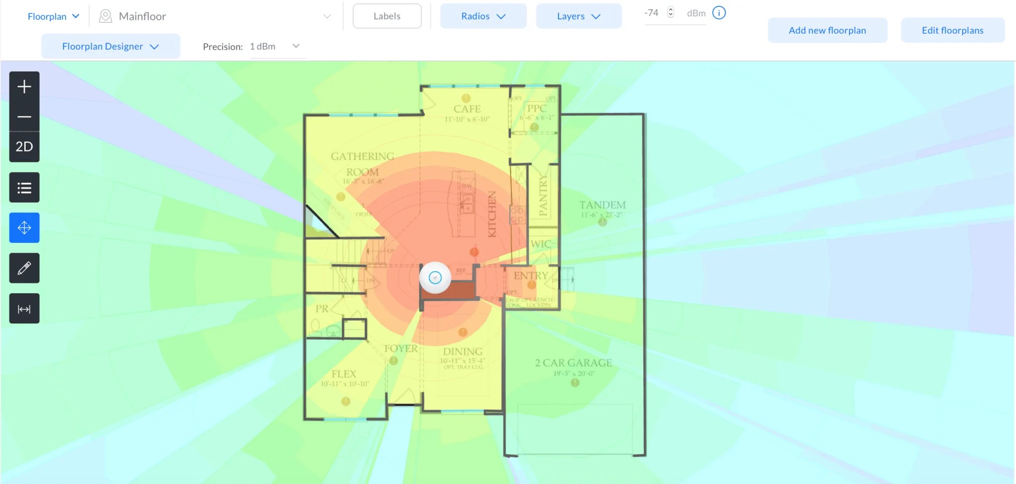 Ubiquiti Unifi Adds Useful Wireless Heat Maps TDSheridan Lab Mainfloor 2048x977 
