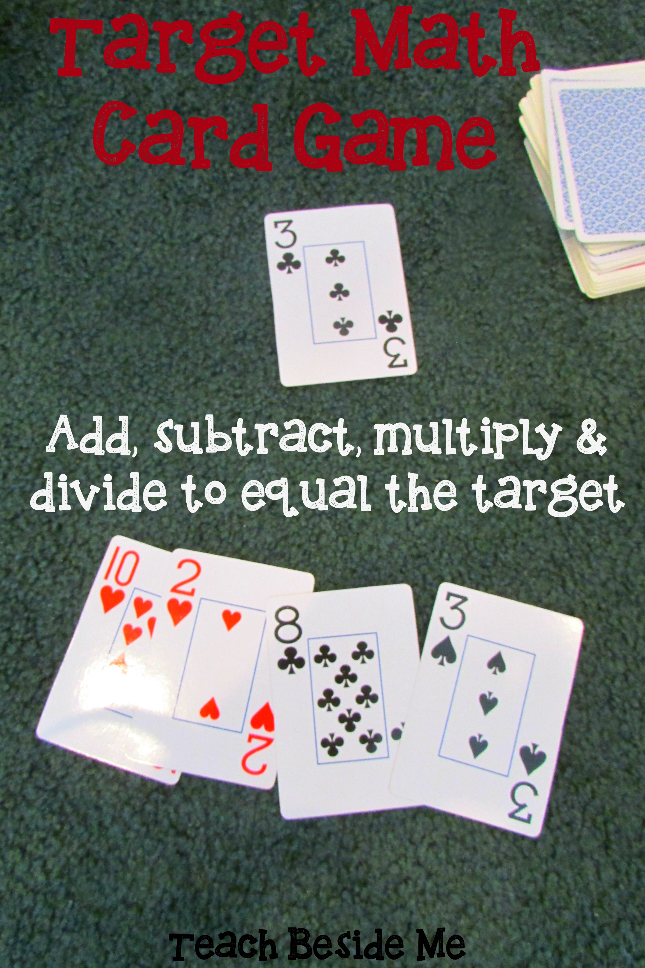 Red or black · 5. Target Number Math Card Game Teach Beside Me