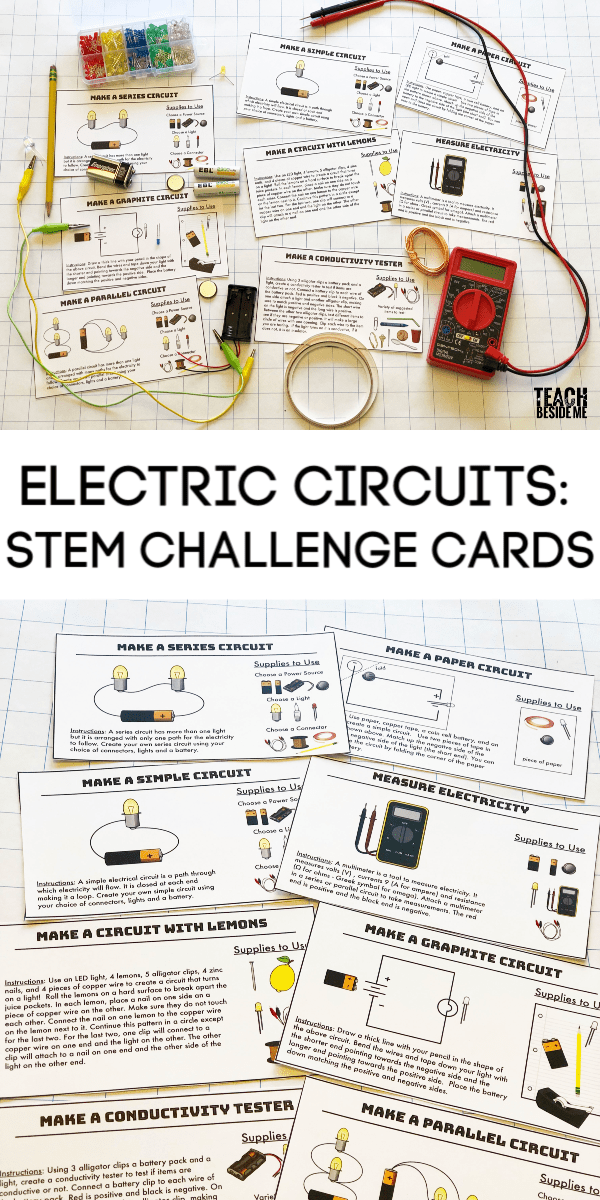 Building Electric Circuits Stem Challenge Cards Teach Building Electric Circuits Stem Challenge Cards Teach