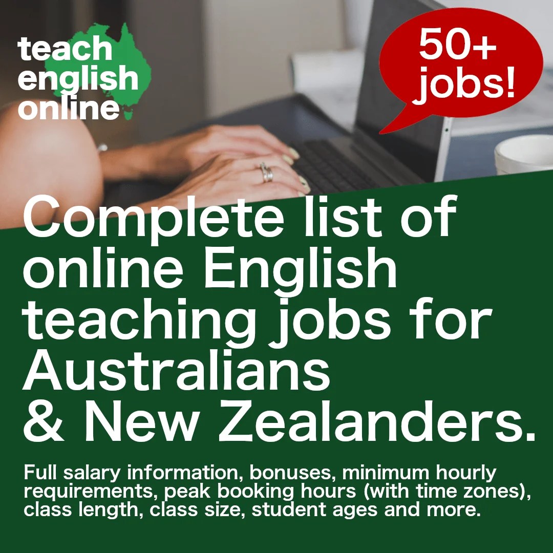 Online English teaching jobs for Australians & New Zealanders [50+ jobs ...