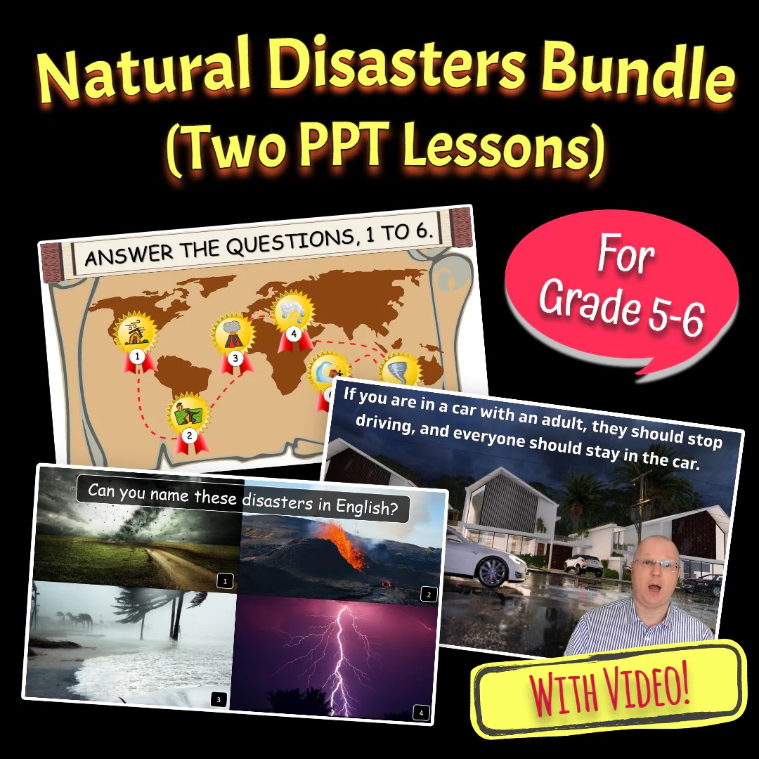 Natural Disasters Bundle Two Ppt Lessons For Grade 5 6 Students Sav
