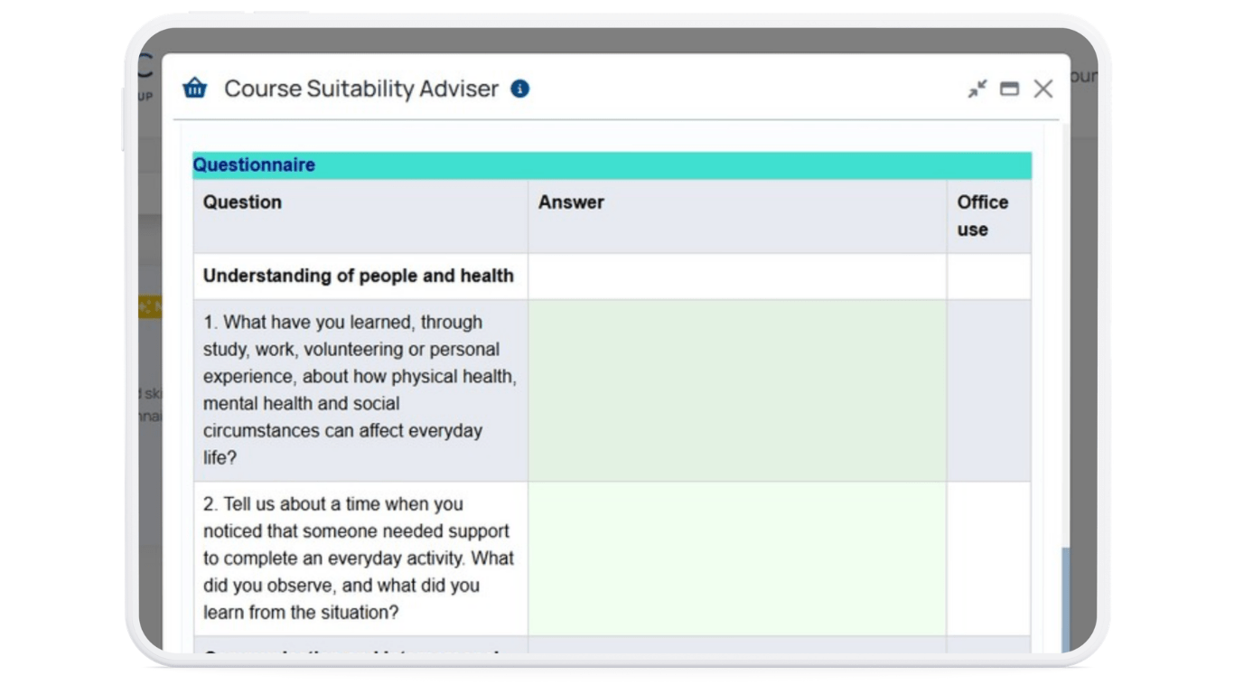 This is screenshot image of the generated results of the Student Task from the TeacherMatic Course Suitability Adviser AI tool