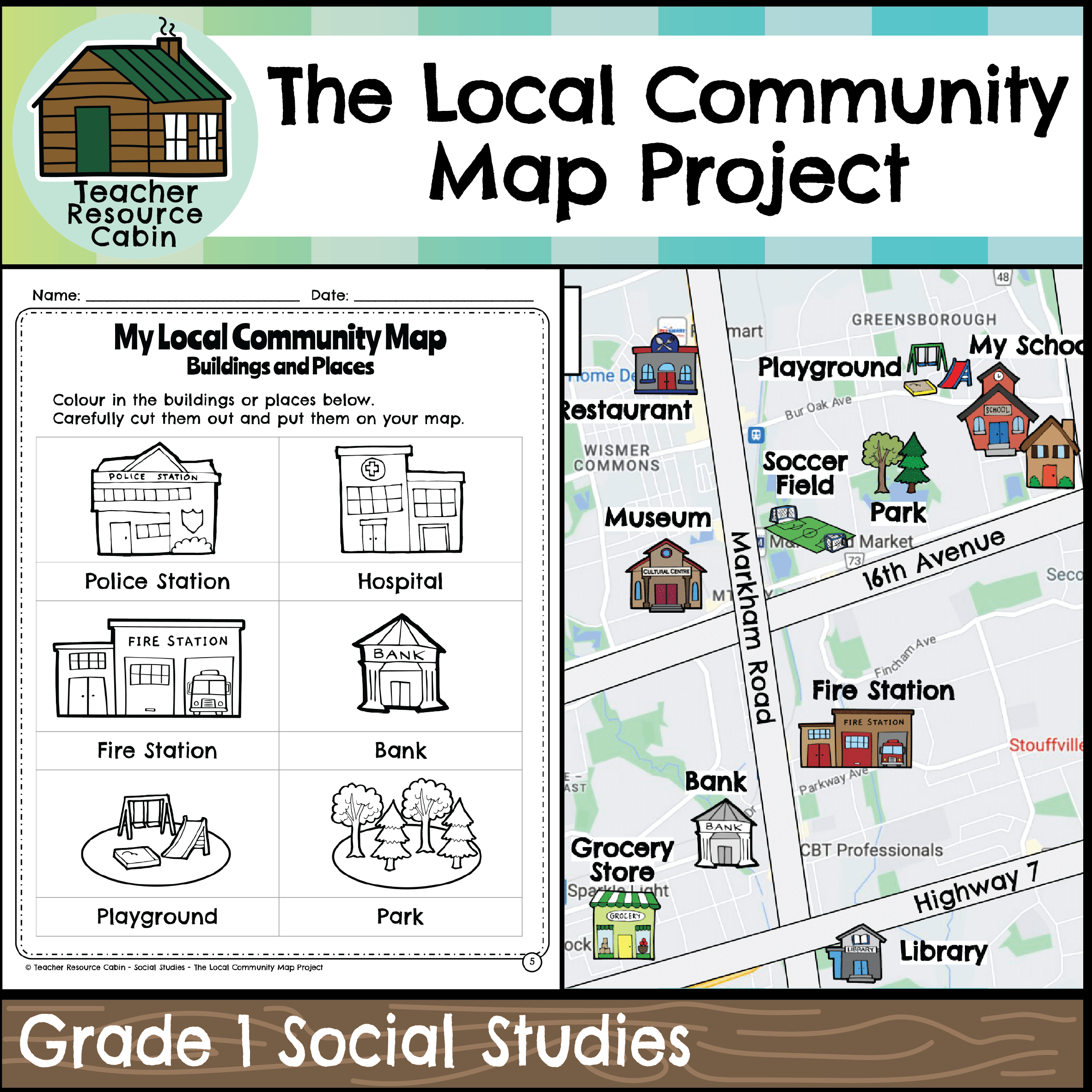 Community Map Template For Kids And Community Maps Map 01 
