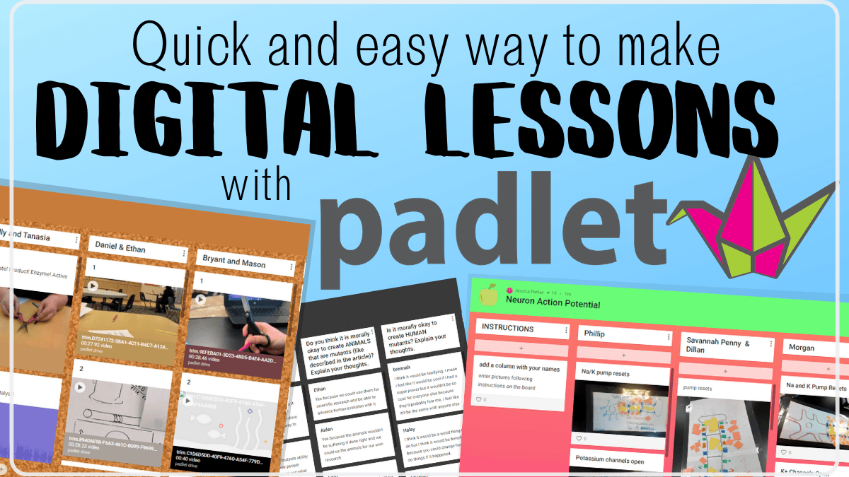 use Padlet to make an easy digital lesson for your high school classroom