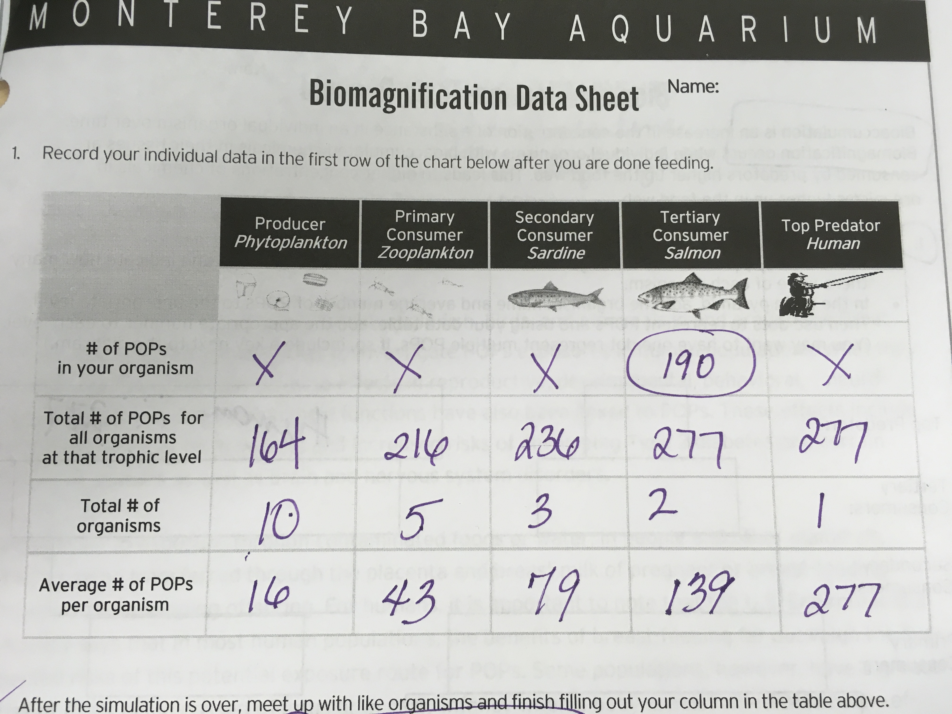 Biomagnification Activity from the Monterey Bay Aquarium Teaching AP