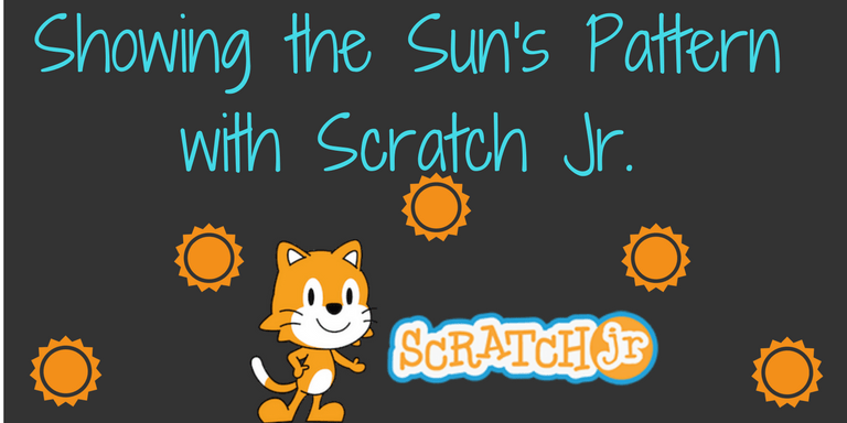 Showing the Sun's Pattern with Scratch Jr. Block based programming for kids