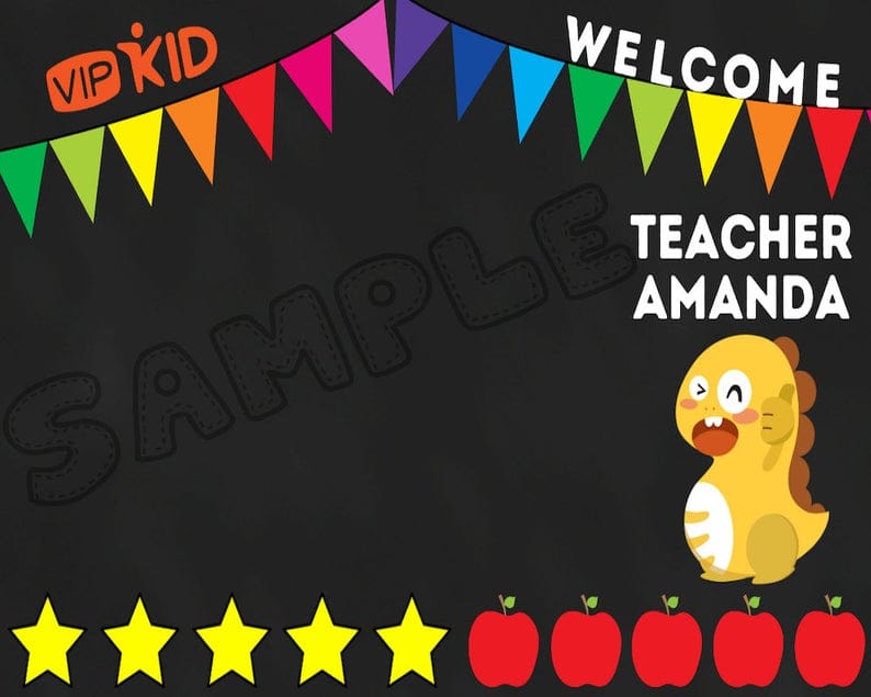 Vipkid personalized background 2.5 x 4 inches