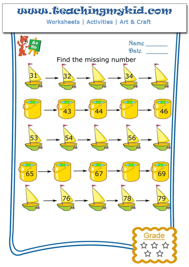 Write the missing number