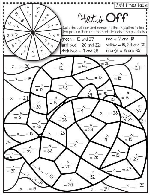 multiplication color by code worksheets teaching trove