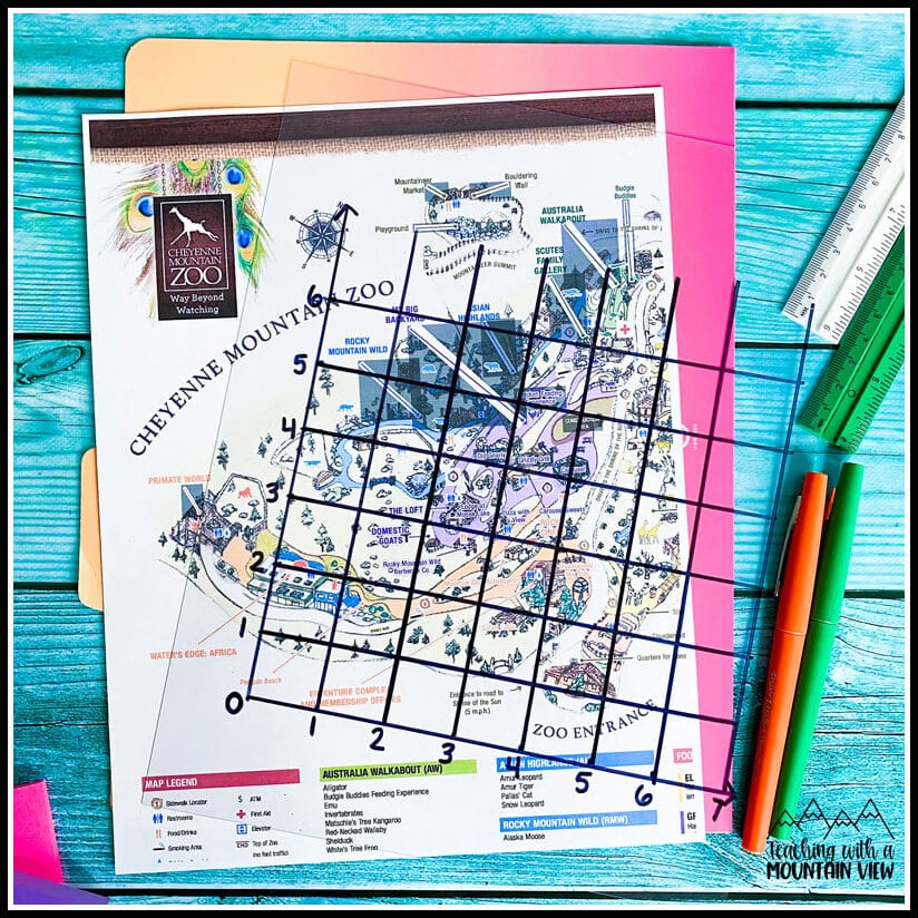 Coordinate Map For Kids Grids Real World Application Plan A Trip.