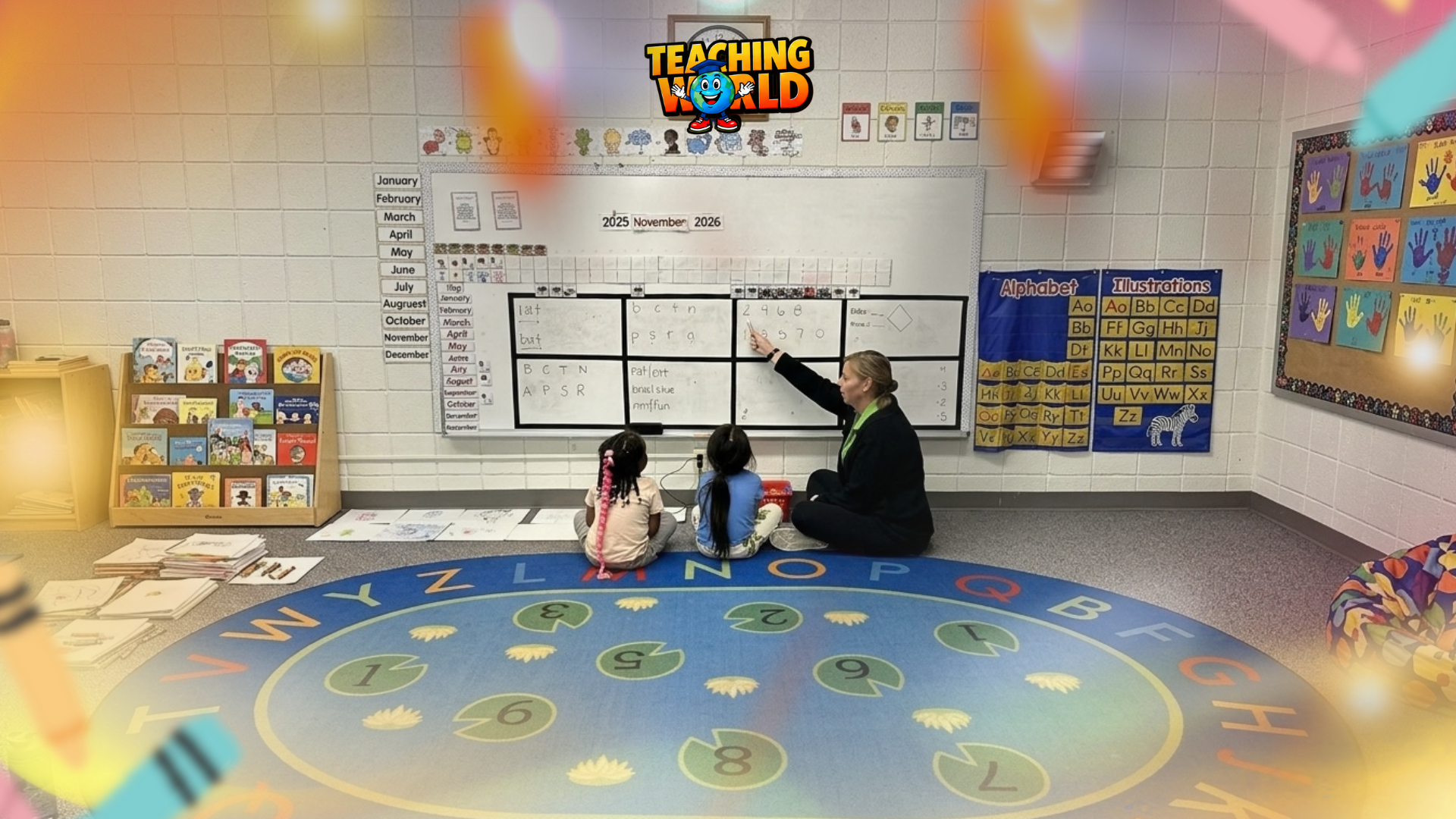 Children participating in hands-on learning activities with educators in an early childhood classroom in Nampa, Idaho.