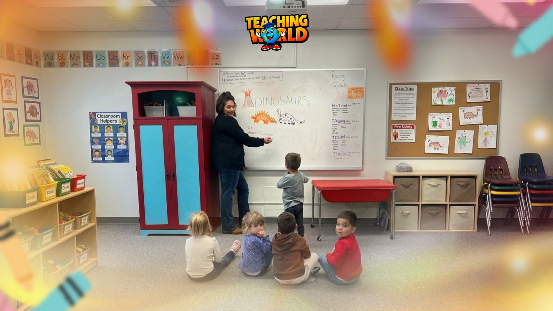Infant interacting with a caregiver in an age-appropriate childcare classroom in Nampa, Idaho
