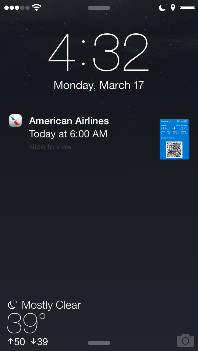 How to use airplane boarding passes in Passbook for iPhone