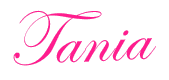 My name, as my signature, in hot pink, cursive writing.