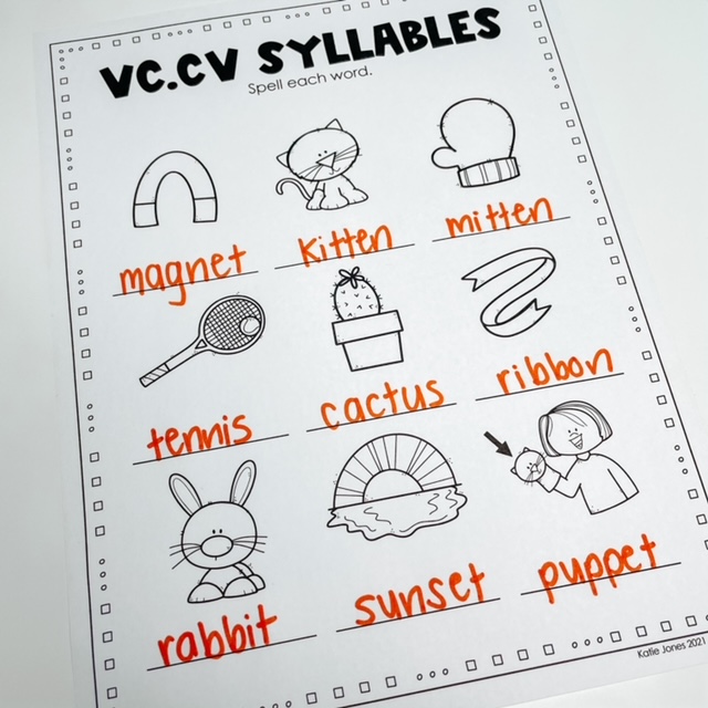 Browse vcv and vccv pattern worksheet resources on teachers pay teachers, a marketplace trusted by millions of teachers for original . Vccv Rabbit Syllable Division Teach Run Create