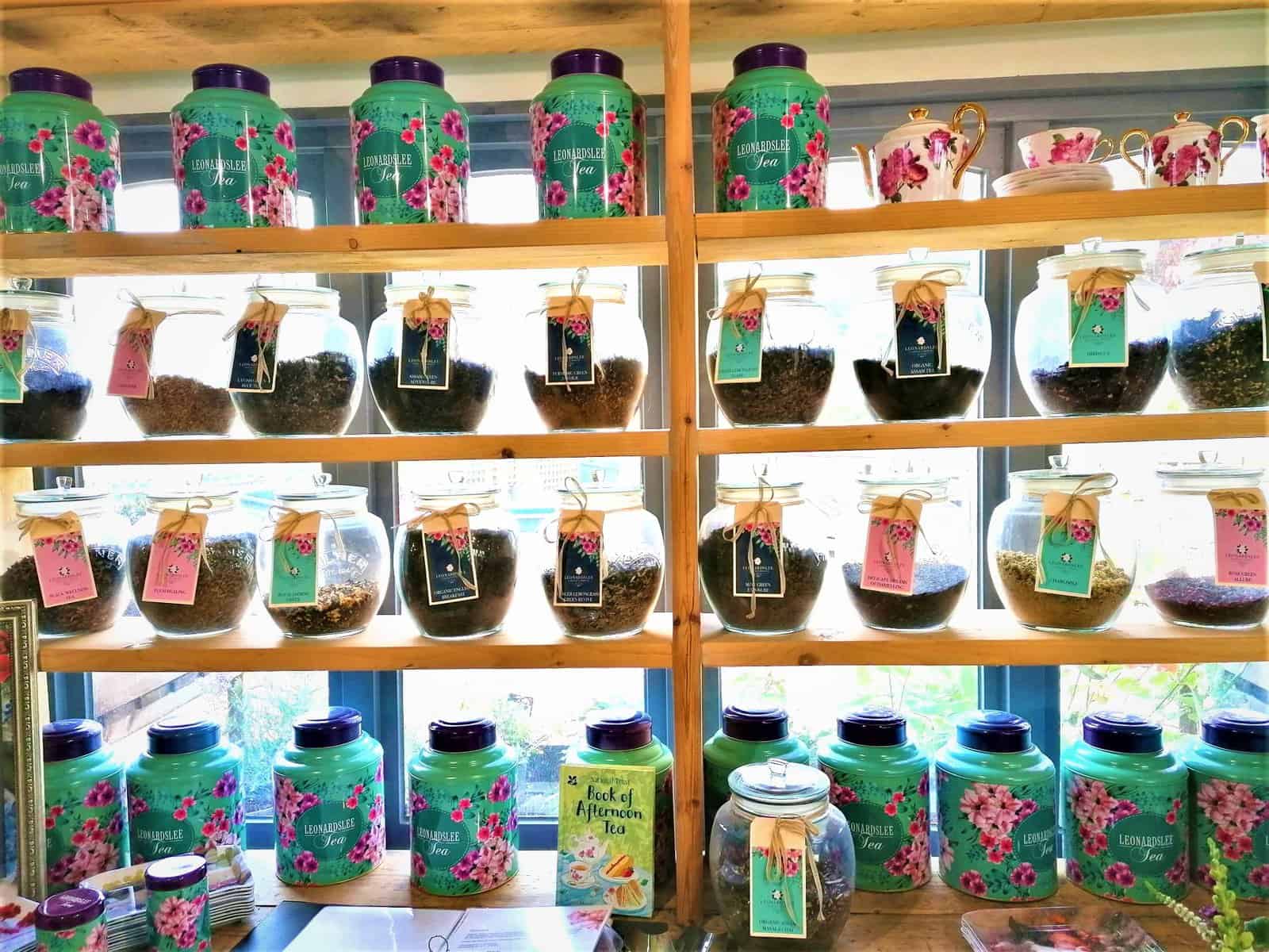 Leonardslee tea in gift shop