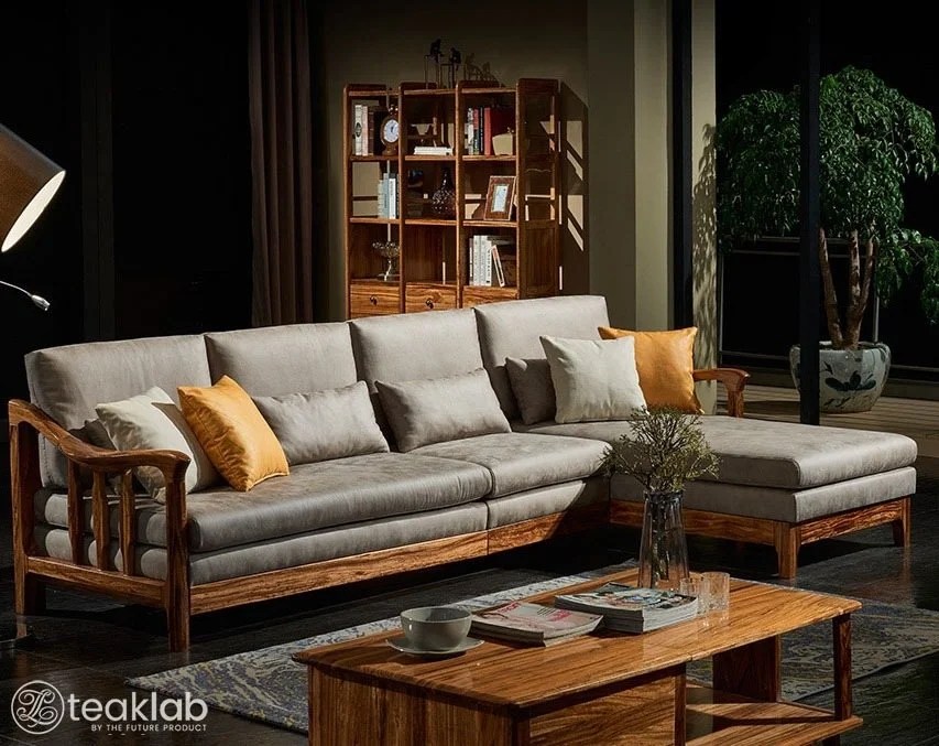 Buy Teaklab Classic Series L Shaped Wooden Sofa Online Teaklab