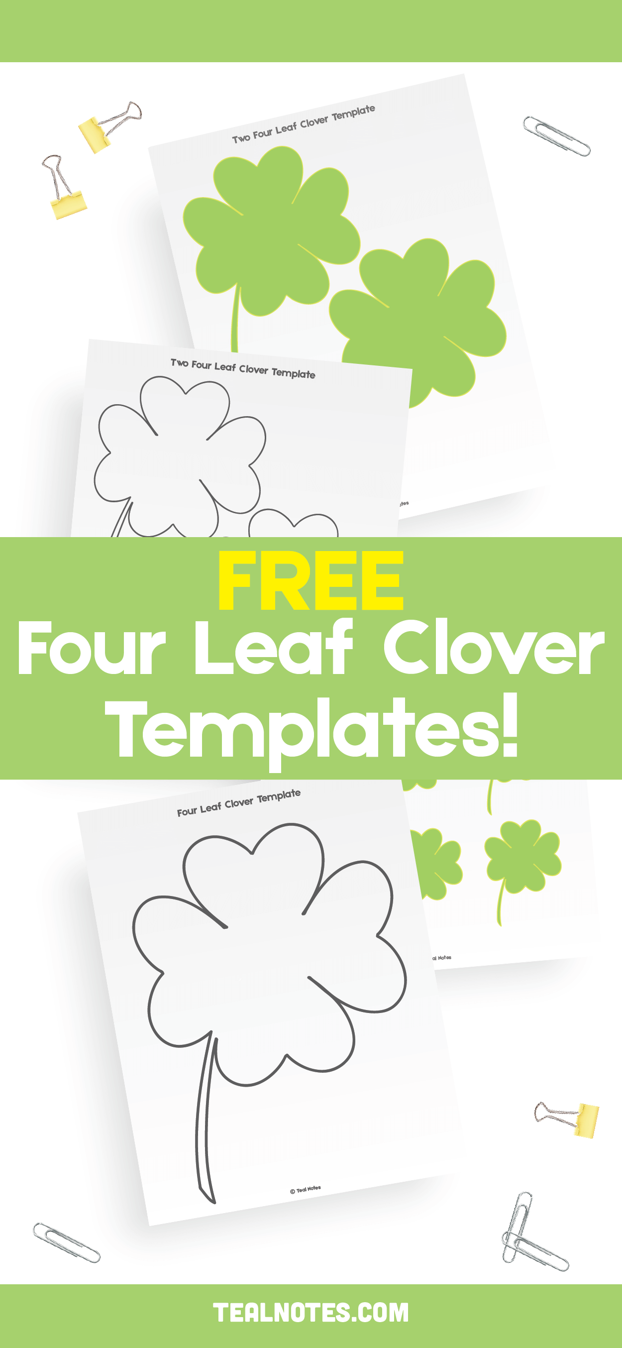 four leaf clover template free shamrock template printable