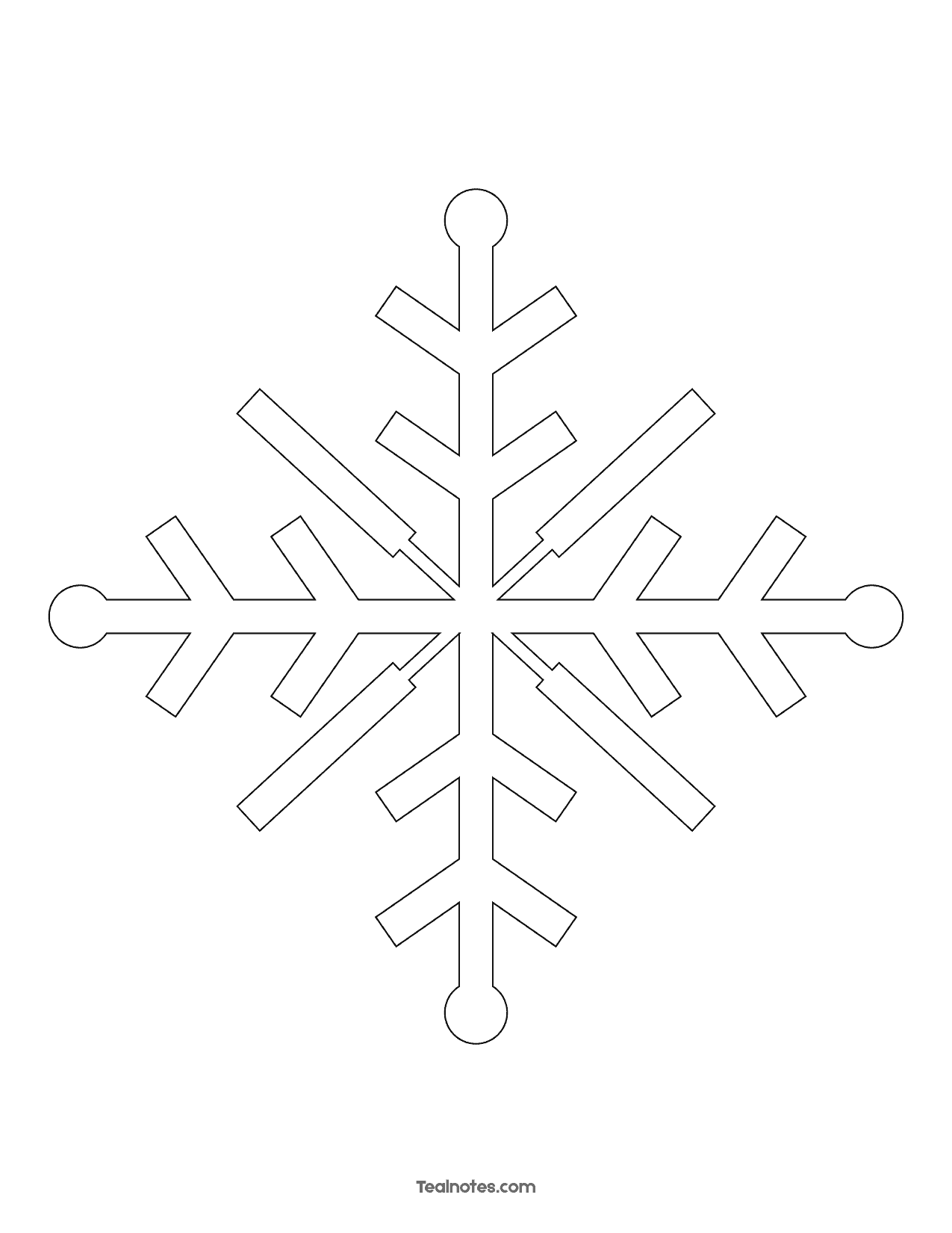 Free Snowflake Template: Easy Paper Snowflakes To Cut And Color