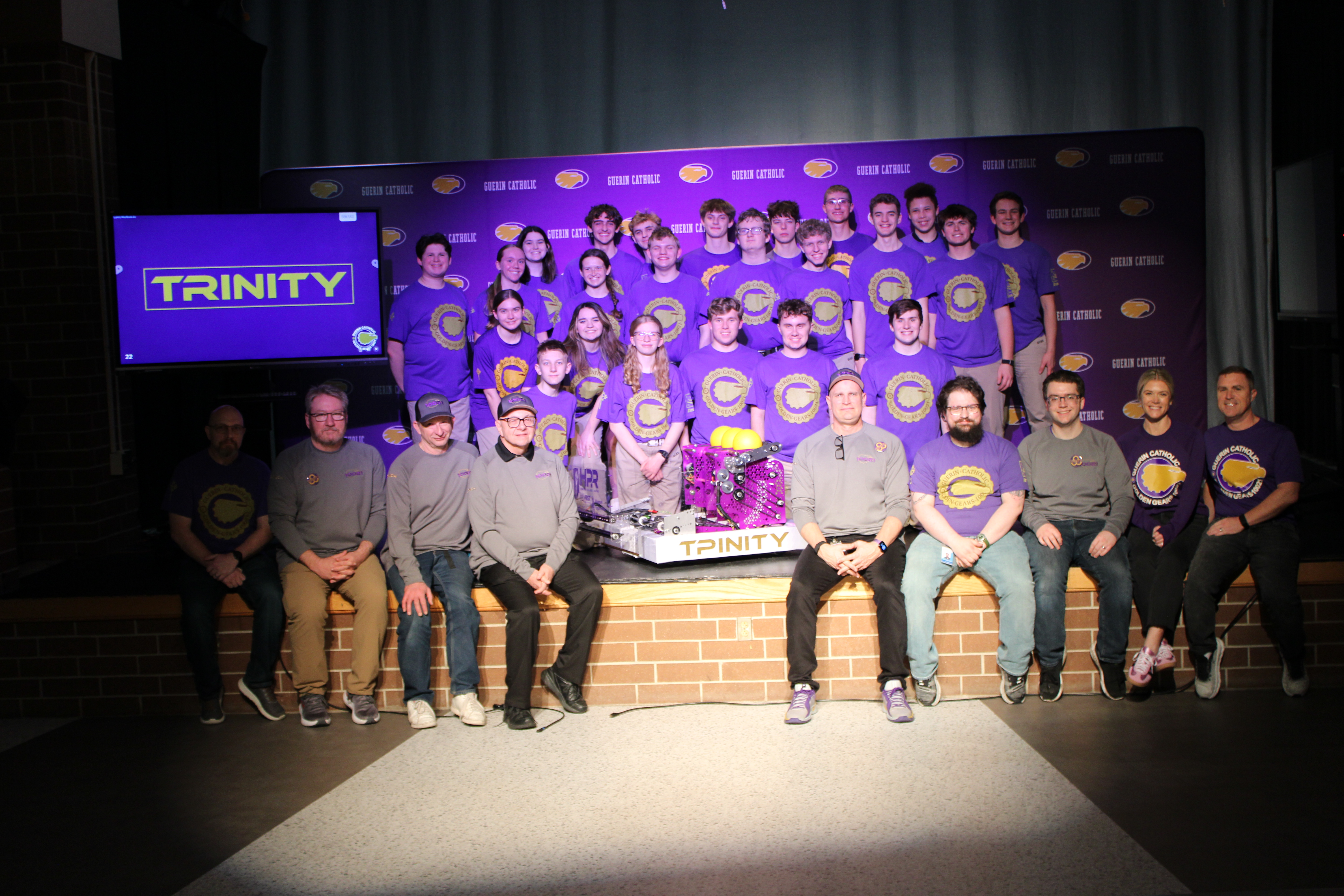 Golden Gears team at the Trinity robot reveal