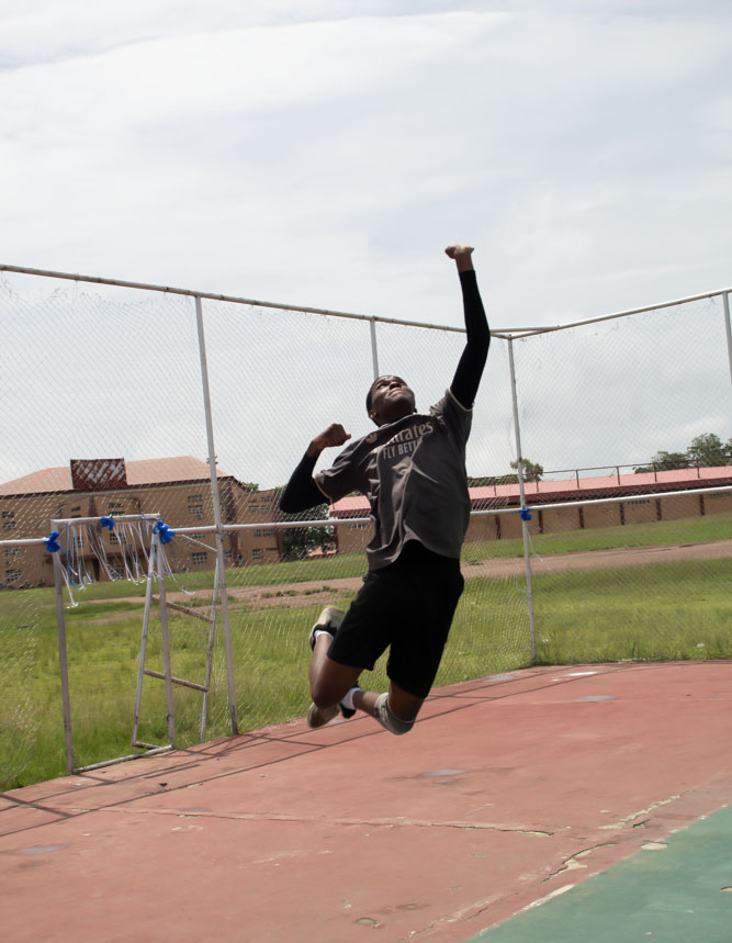 Player prepares to spike