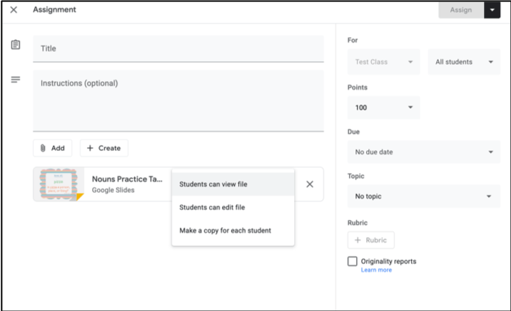 How To Assign Work on Google Classroom™ - Team J's Classroom Fun