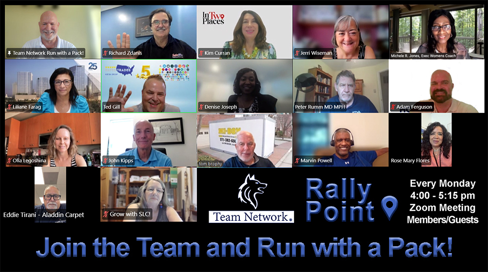 The Weekly Rally Point Zoom meeting hosted by Team Network