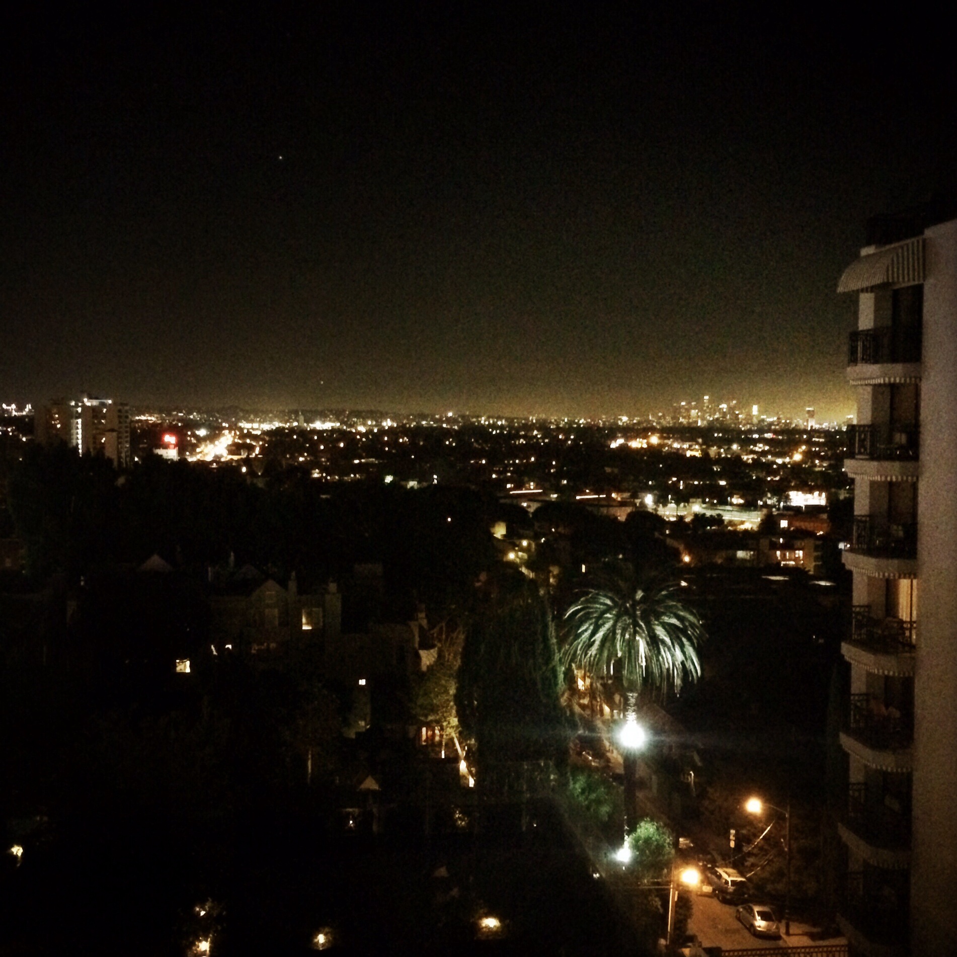 Nighttime over West Hollywood