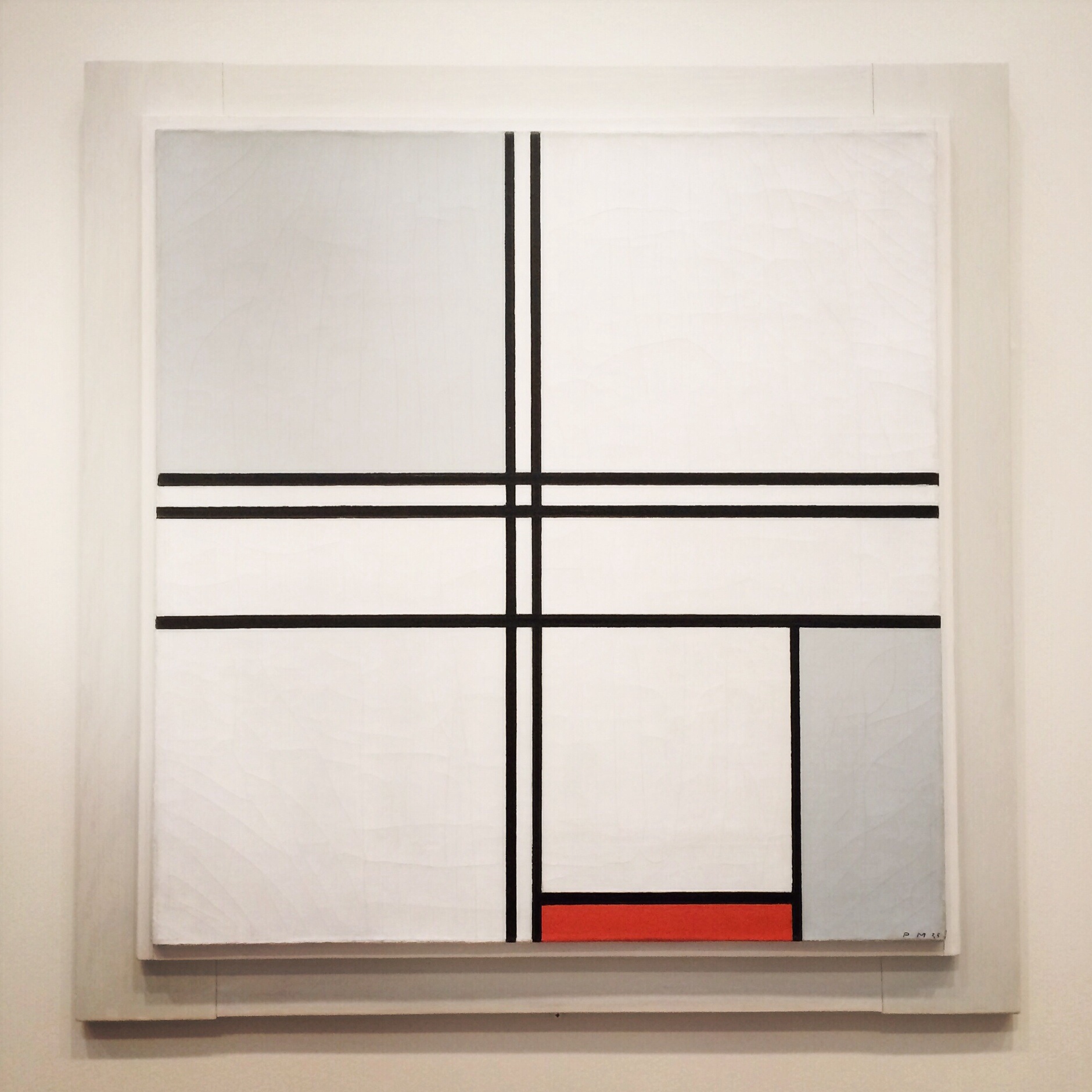 Piet Mondrian, 1872-1944. Composition (No.1) Grey Red, 1935.